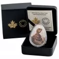 2019 Canadian $20 Hatching Hadrosaur Dinosaur 1 oz Fine Silver Egg-shaped Coloured Coin (Glow-in-the-Dark)