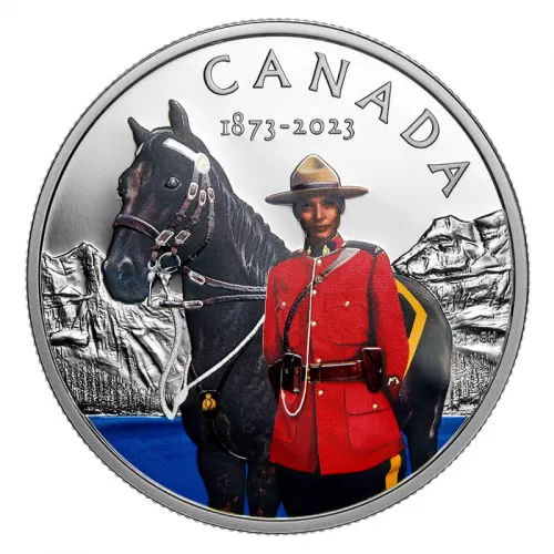 2023 (1873-) Canadian $20 RCMP 150th Anniv - 1 oz Coloured Silver Coin