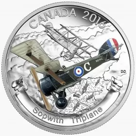 2016 Canadian $20 Aircraft of the First World War: The Sopwith Triplane - 1 oz Fine Silver Coin