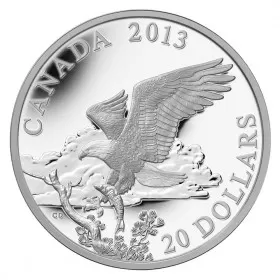 2013 Canadian $20 The Bald Eagle: Returning from the Hunt - 1 oz Fine Silver Coin
