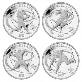 2013 Canadian $20 Celebrate Baseball - 1 oz Fine Silver 4-Coin Set