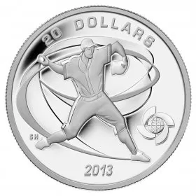 2013 Canadian $20 Celebrate Baseball: Pitcher - 1 oz Fine Silver Coin