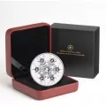 2008 Canadian $20 Amethyst Crystal Snowflake 1 oz Fine Silver Coin