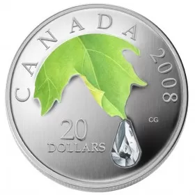 2008 Canada Fine Silver $20 Coin - Crystal Series: Crystal Raindrop