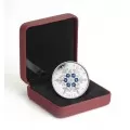 2010 Canadian $20 Blue Crystal Snowflake 1 oz Fine Silver Coin - no outside box