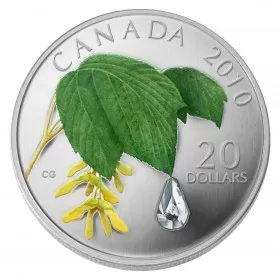 2010 Canada Fine Silver $20 Coin - Crystal Series: Maple Leaf Crystal Raindrop