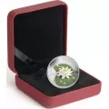 2010 Canadian $20 Water Lily Swarovski® Crystal & Fine Silver Coloured Coin-no outside box