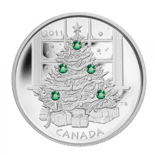 2011 Canadian $20 Crystal Series: Christmas Tree Fine Silver Coin
