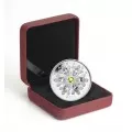 2011 Canadian $20 Swarovski® Crystal Snowflake Topaz Fine Silver Coin