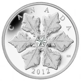 2012 Canadian $20 Swarovski® Crystal Snowflake 1 oz Fine Silver Coin