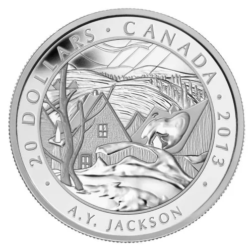 2013 Canadian $20 Group of Seven: A.Y. Jackson, Saint-Tite-des-Caps - 1 oz Fine Silver Coin