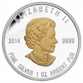 2014 Canadian $20 The Seven Sacred Teachings: Love - 1 oz Fine Silver & Gold-plated Coin