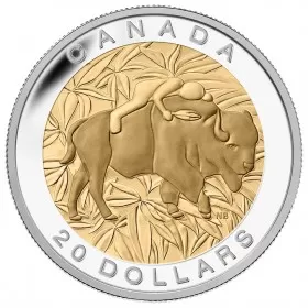 2014 Canadian $20 The Seven Sacred Teachings: Respect - 1 oz Fine Silver & Gold-plated Coin