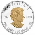 2014 Canadian $20 The Seven Sacred Teachings: Respect - 1 oz Fine Silver & Gold-plated Coin