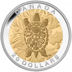 2014 Canadian $20 The Seven Sacred Teachings: Truth - 1 oz Fine Silver & Gold-plated Coin