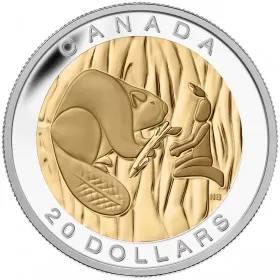 2014 Canadian $20 The Seven Sacred Teachings: Wisdom - 1 oz Fine Silver & Gold-plated Coin