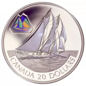 2000 Canadian $20 Transportation: The Bluenose Schooner Sterling Silver Hologram Coin