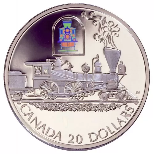 2000 Canadian $20 Transportation: The Toronto Steam Engine Sterling Silver Hologram Coin
