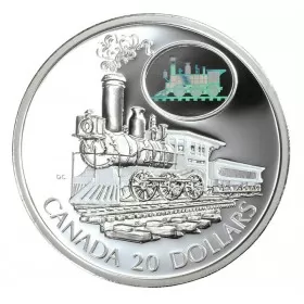 2001 Canadian $20 Transportation: The Scotia Locomotive Sterling Silver Hologram Coin -no outside box
