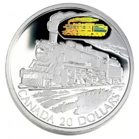 2002 Canadian $20 Transportation: The D10 Locomotive Sterling Silver Hologram Coin 