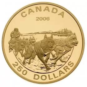 2006 Canadian $250 Dog Sled Team 14-karat Gold Coin