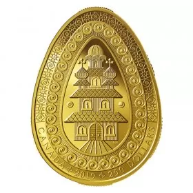 2019 Canadian $250 Eternal Blessing Pysanka Pure Gold Egg-shaped Coin