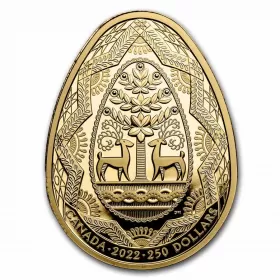 2022 Canadian $250 Traditional Pysanka 2 oz Pure Gold Egg-Shaped Coin