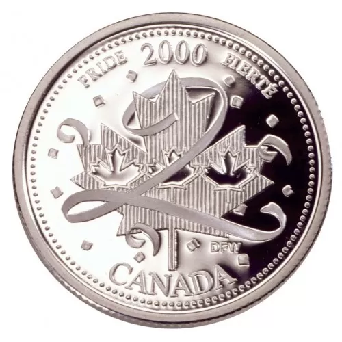 2000 Canadian 25-Cent Pride/January Millennium Quarters Series Proof Sterling Silver Coin