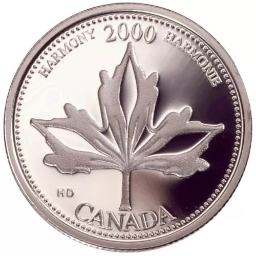 2000 Canadian 25-Cent Harmony/June Millennium Quarters Series Proof Sterling Silver Coin
