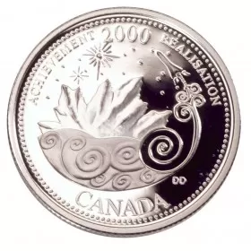 2000 Canadian 25-Cent Achievement/March Millennium Quarters Series Proof Sterling Silver Coin