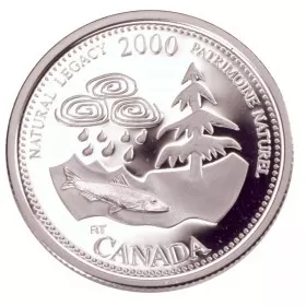 2000 Canadian 25-Cent Natural Legacy/May Millennium Quarters Series Proof Sterling Silver Coin