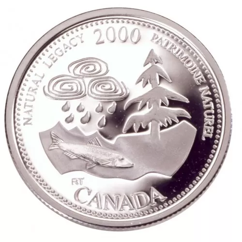 2000 Canadian 25-Cent Natural Legacy/May Millennium Quarters Series Proof Sterling Silver Coin