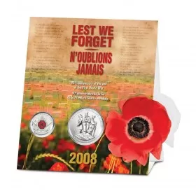 2008 (1918-) Canadian 25-Cent End of the First World War 90th Anniv 2-Coin Set  