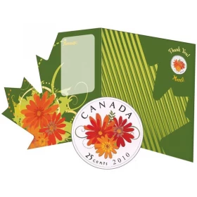 2010 Canadian 25-Cent Thank You Greeting Card