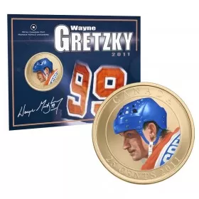 2011 Canada 25 Cent Wayne Gretzky Commemorative Coloured Coin