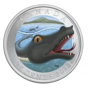 2011 Canada 25 Cent Coloured Coin - Canadian Mythical Creatures: Memphré