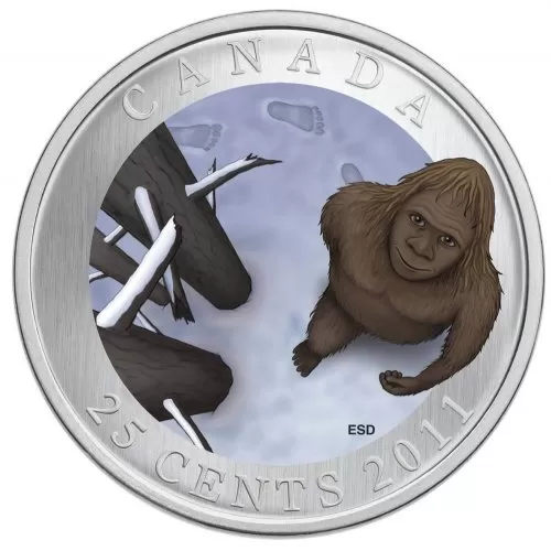 2011 Canada 25 Cent Coin - Canadian Mythical Creatures: Sasquatch