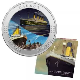 2012 (1912-) Canadian 25-Cent RMS Titanic 100 Years Later Coloured Coin
