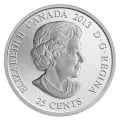 2013 Canadian 25-Cent Magnified Beauty: The Eastern Prickly Pear Cactus Coloured Coin