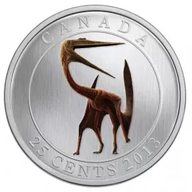 2013 Canadian 25-Cent Prehistoric Animals: Quetzalcoatlus Coloured Coin (Glow-in-the-Dark) - no sleeve