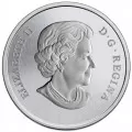 2014 Canadian 25-Cent Water Lily and Leopard Frog Coloured Coin