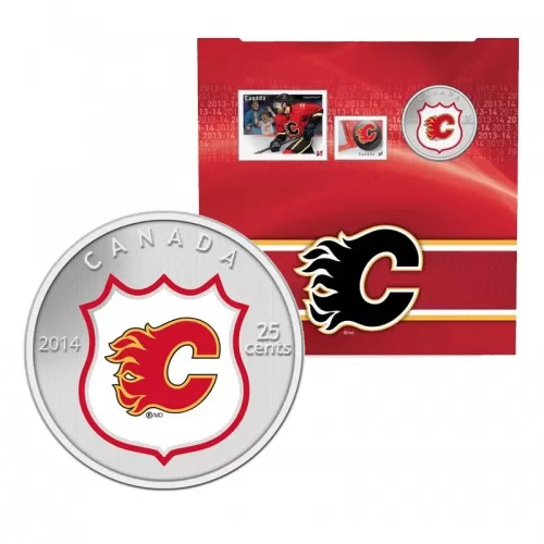2014 Canadian 25-Cent Calgary Flames NHL® Coin & Stamp Gift Set