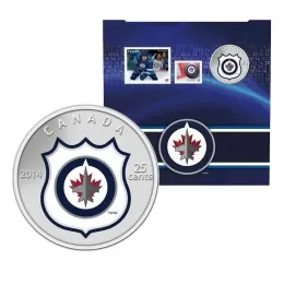 2014 Canadian 25-Cent Winnipeg Jets NHL® Coin & Stamp Gift Set 2014 Canadian 25-Cent Winnipeg Jets NHL® Coin & Stamp Gift Set