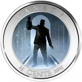 2015 Canadian 25-Cent Haunted Canada: Brakeman Coloured Lenticular Coin 