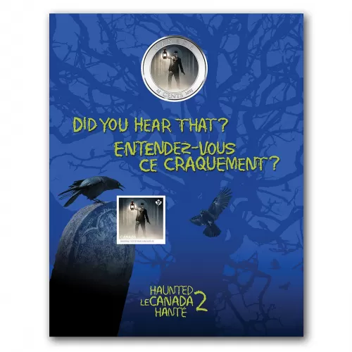 2015 Canadian 25-Cent Haunted Canada: Brakeman Coloured Lenticular Coin & Stamp Set