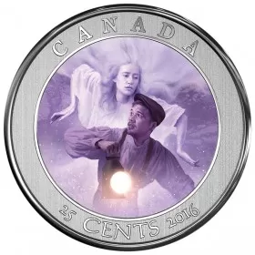 2016 Canadian 25-Cent Haunted Canada: Bell Island Coloured Lenticular Coin