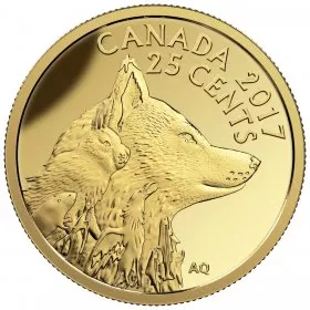 2017 Canadian 25-Cent Predator vs Prey Series: Inuit Arctic Fox - 0.5g Pure Gold Coin
