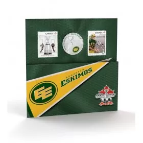 2012 Canadian 25-Cent Edmonton Eskimos CFL® Coloured Coin & Stamp Set