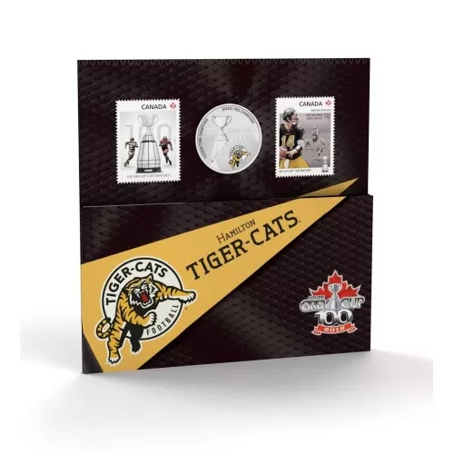 2012 Canadian 25-Cent Hamilton Tiger-Cats CFL® Coloured Coin & Stamp Set