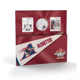 2012 Canadian 25-Cent Montréal Alouettes CFL® Coloured Coin & Stamp Set